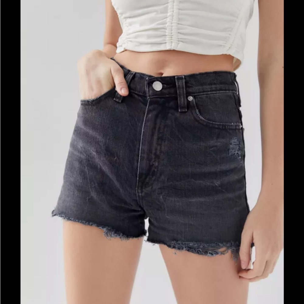 BDG Urban Outfitters Girlfriend High waisted black jean shorts